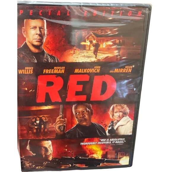Red DVD Movie Bruce Willis Morgan Freeman Helen Mirren - Picture 1 of 2